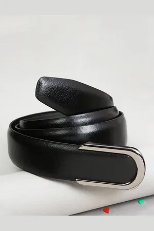 PELUCHE Men Textured Leather Formal Belt