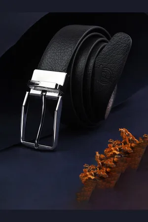 PELUCHE Men Textured Leather Reversible Formal Belt
