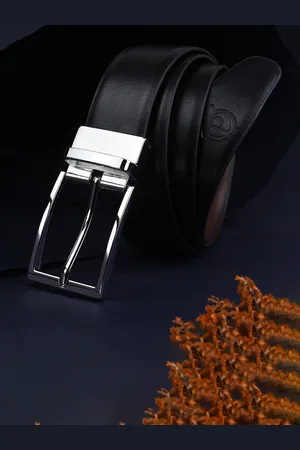 PELUCHE Men Textured Leather Reversible Formal Belt