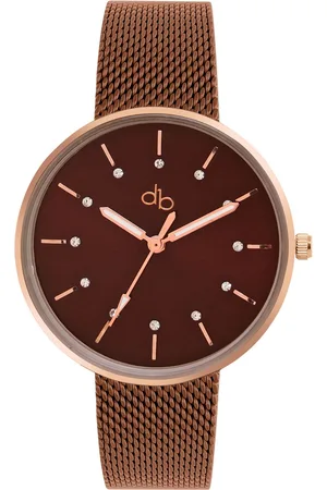 DressBerry Women Embellished Brass Dial & Straps Analogue Watch DB24-21C