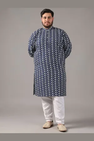 SOJANYA Size Floral Embroidered Thread Work Band Collar Straight Kurta