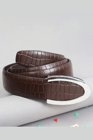 PELUCHE Men Textured Leather Formal Belt