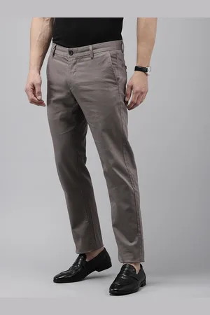 Arrow Men Micro Ditsy Printed Bronson Slim Fit Low-Rise Trousers