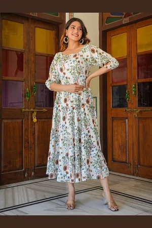 Kalini Women Floral Print Fit & Flare Midi Dress