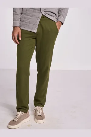 Terra Luna Men Cotton Tailored Slim Fit Trousers