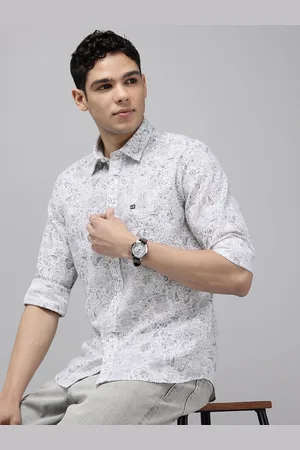Arrow Manhattan Slim Fit Opaque Ethnic Motifs Printed Pure Cotton Casual Shirt