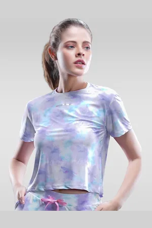 LAASA  SPORTS Tie and Dye Crop T-shirt