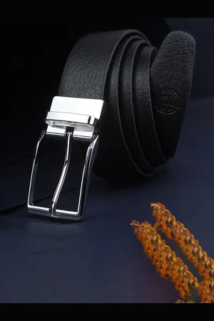 PELUCHE Men Textured Leather Reversible Formal Belt