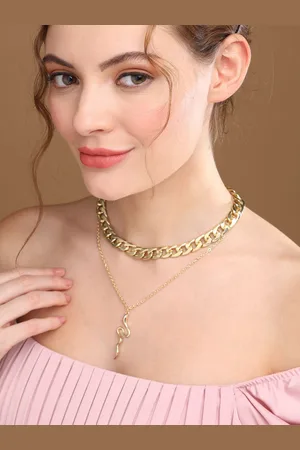 Priyaasi Gold-Plated Layered Minimal Necklace