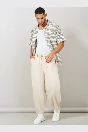 Styli Men Premium Cotton Slub Track Pants