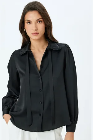 Koton Women Spread Collar Textured Casual Shirt