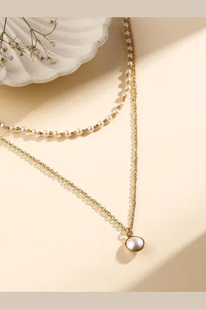 Priyaasi Gold-Plated Pearls Beaded Layered Necklace
