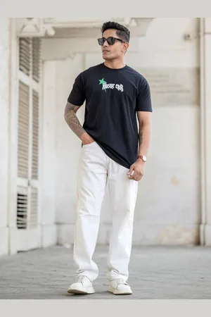 Powerlook Men Typography Printed Round Neck Cotton T-shirt