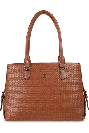All Things Mochi Textured Oversized Structured Shoulder Bag with Tasselled