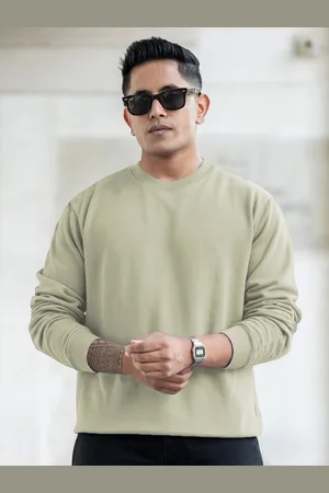 Powerlook Men Solid Round Neck Cotton T-shirt