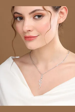Priyaasi Silver-Plated Stone Studded Necklace & Sets