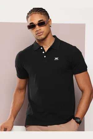 Kook N Keech Brand Logo Detail Pure Cotton Polo Collar T-shirt