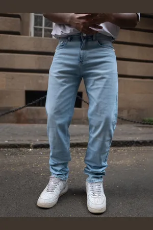 Powerlook Men Ice Blue Regular Fit Denim Jeans
