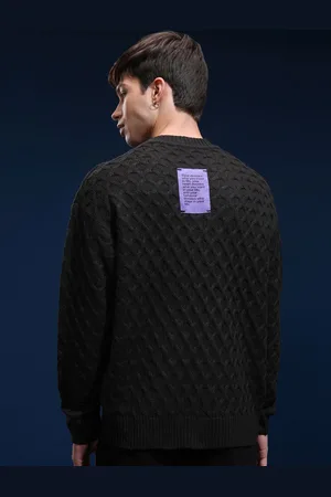 Highlander Men Oversized Round Neck Full Sleeve Drop Shoulder Sweater