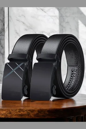 Provogue Men Pack Of 2 Textured PU Belt