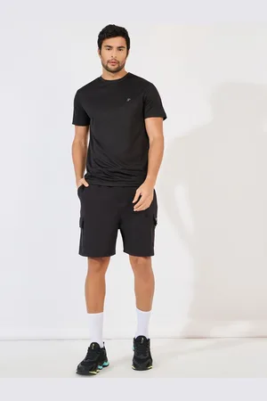 Styli Men Solid Cargo Fit Scuba Shorts