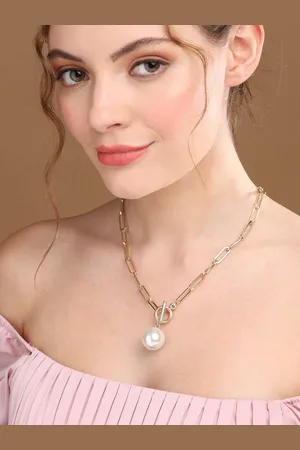 Priyaasi Gold-Plated Pearls Studded Necklace