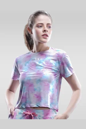 LAASA  SPORTS Tie and Dye Crop T-shirt