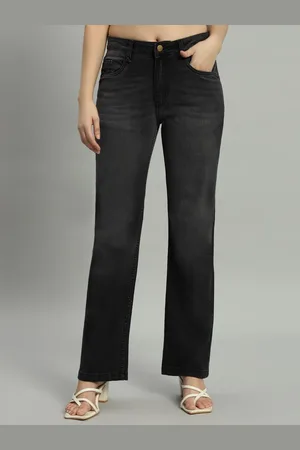 Mast & Harbour Women Straight Fit High-Rise Stretchable Jeans