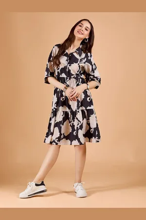 DressBerry Women Printed Fit & Flare Dress