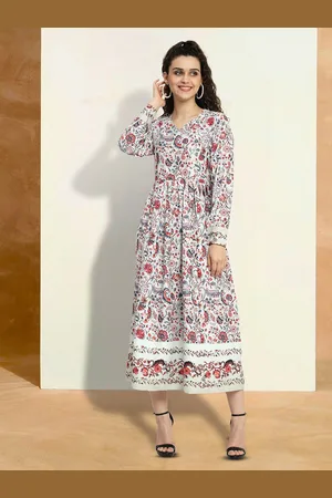 BAESD Floral Print Applique Fit & Flare Dress