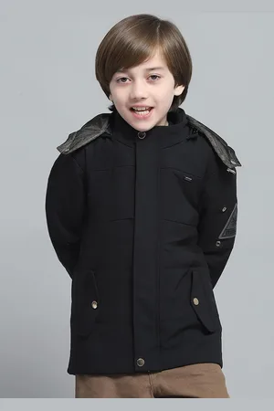 Monte Carlo Boys Hooded Solid Casual Lightweight Padded Jacket