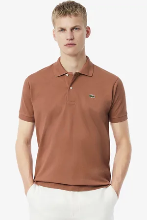 Lacoste Men Solid Polo Collar Cotton T-shirt