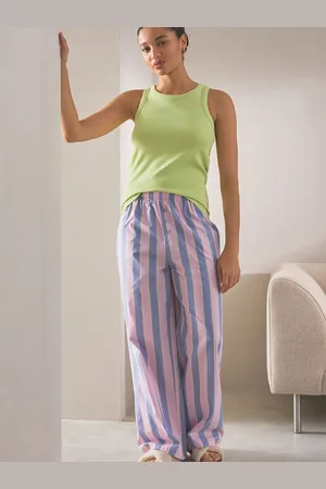 Next Ribbed T-Shirt With Striped Trouser Co-Ords