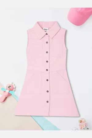 Max Collection Girls Shirt Collar Shirt Dress