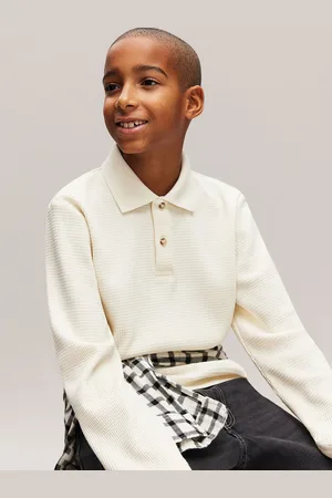 H&M Waffled Jersey Polo Shirt