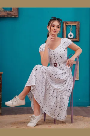 JC4U Women Fit & Flare Midi Dress
