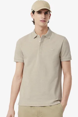 Lacoste Men Solid Polo Collar Cotton T-shirt