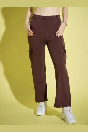 BuyNewTrend Women Relaxed High-Rise Cargos Trousers