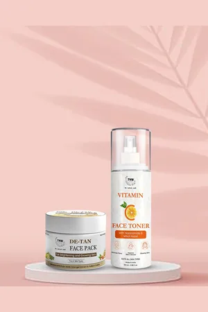 TNW the natural wash Set of Vitamin C Face Toner 100ml & De-Tan Face Pack 50g