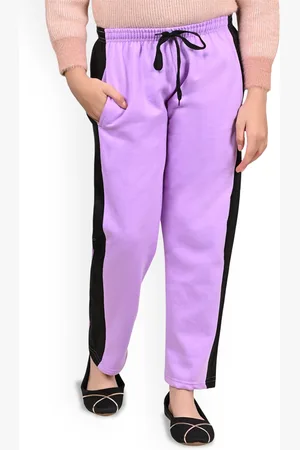 BAESD Girls Colourblocked Mid Rise Track Pants