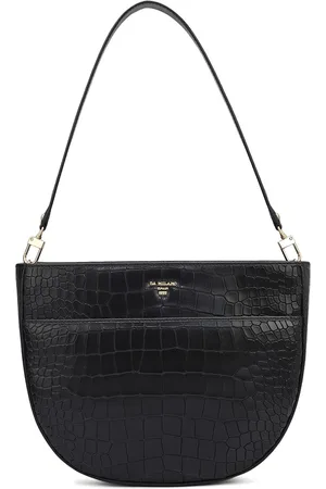 Da Milano Textured Leather Half Moon Shoulder Bag