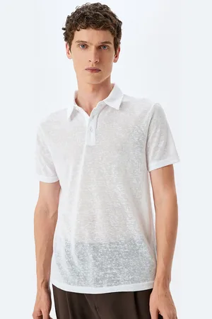 Koton Men Self Design Polo Collar T-shirt
