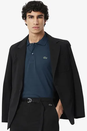 Lacoste Men Solid Polo Collar Cotton T-shirt