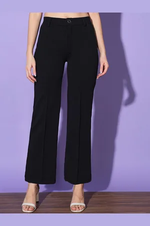 BuyNewTrend Women Comfort High-Rise Pleated Trousers