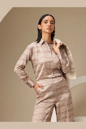 Chemistry Abstract Printed Satin Semiformal Shirt
