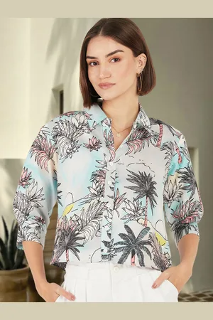 DressBerry Women Classic Boxy Floral Opaque Printed Casual Shirt