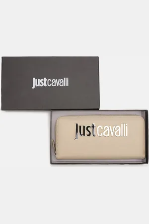 Roberto Cavalli Women Typography Zip Around Wallet