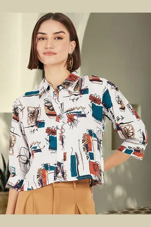 DressBerry Women Classic Boxy Floral Opaque Printed Casual Shirt