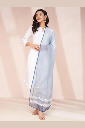Fabindia Ethnic Motifs Embroidered Dupatta with Thread Work