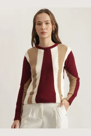 ICONIC Womens Colourblocked knitted Pullover